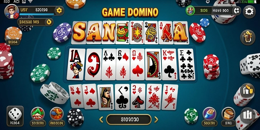 Tampilan gameplay seru dalam permainan Domino 8364.
