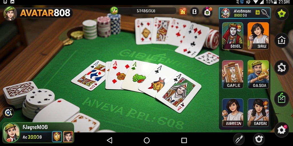 Tampilan gameplay Gaple di AVATAR808 yang mengasyikkan.