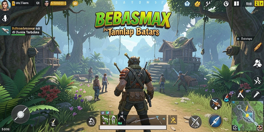 Tangkapan layar BEBASMAX menampilkan aksi seru dalam dunia terbuka yang luas.
