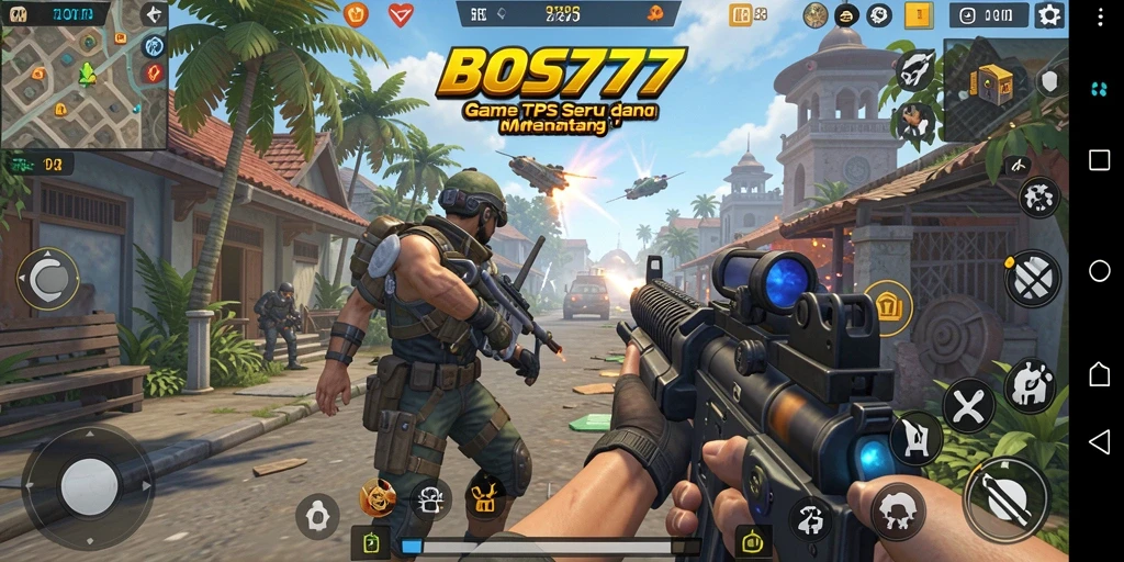 Tampilan gameplay TPS yang mendebarkan di BOS777.