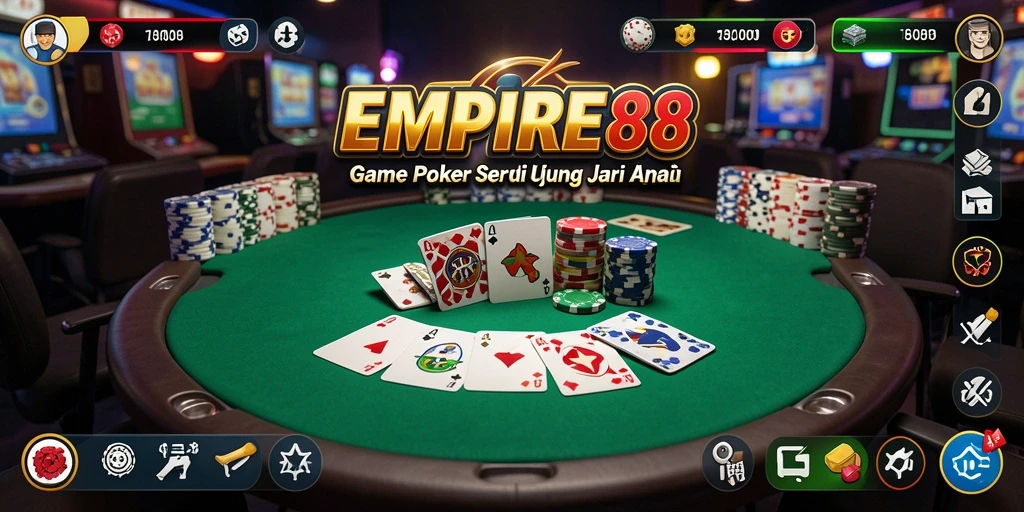 Tampilan menarik dari gameplay Poker di EMPIRE88.