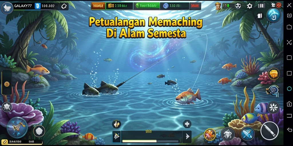 Gameplay menyenangkan dengan banyak pilihan lokasi memancing.