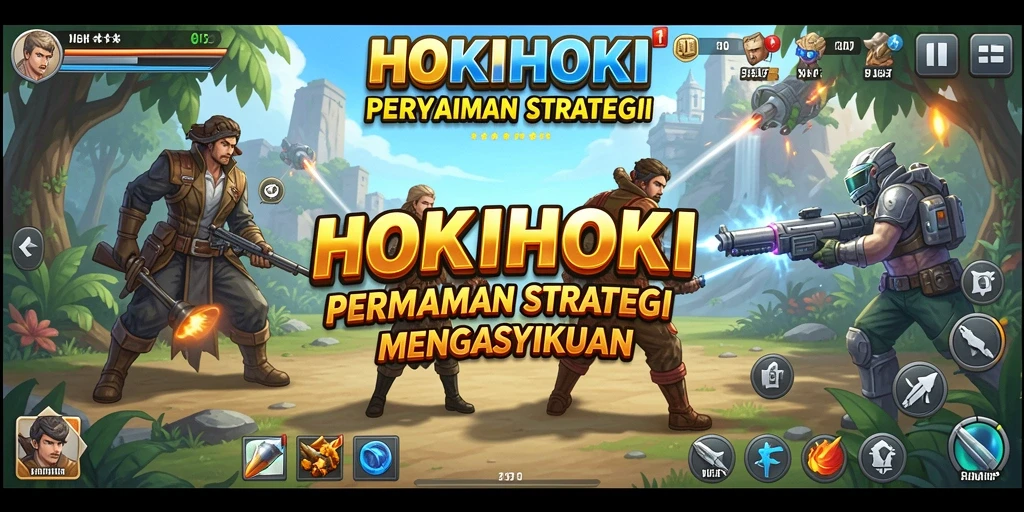 Tangkapan layar HOKIHOKI menampilkan aksi seru dalam pertempuran strategi.