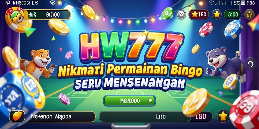 Tampilan gameplay Bingo HW777 yang seru dan interaktif.