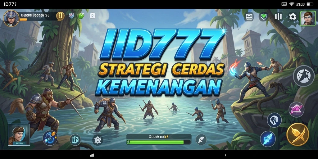 Screenshot ID777 menampilkan pertempuran strategis yang mendebarkan.
