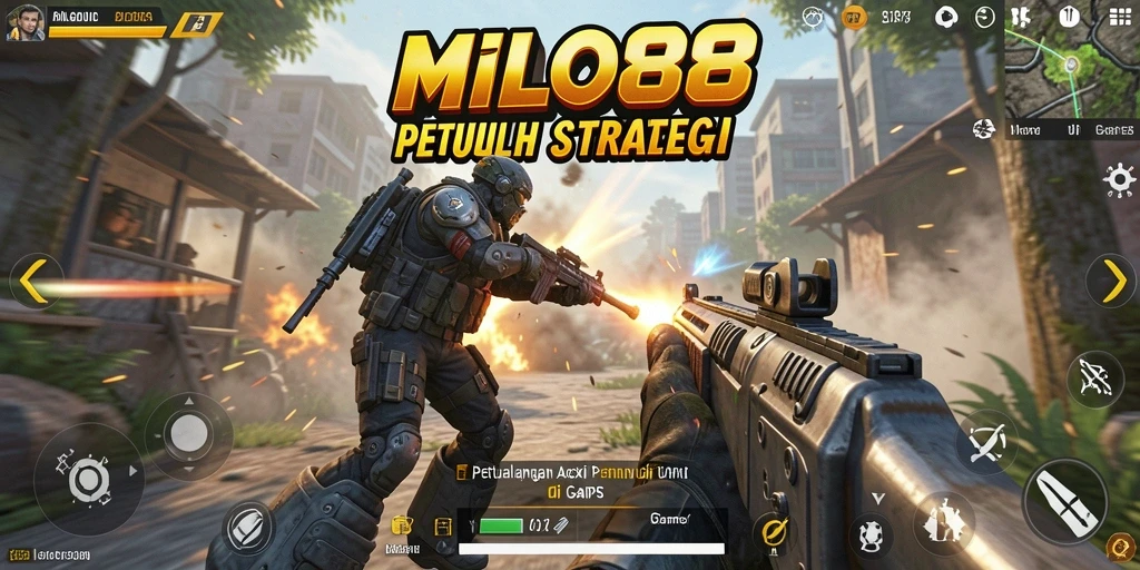 Screenshot game MILO88 menampilkan aksi seru dalam pertempuran TPS.