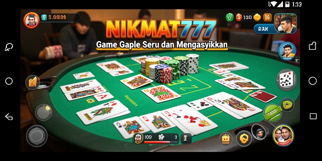 Tampilan gameplay menarik dalam NIKMAT777 dengan suasana Gaple yang seru.
