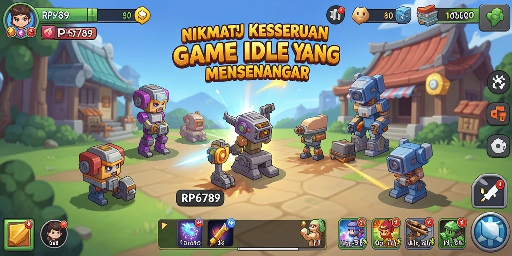 Tangkapan layar gameplay RP6789 yang menunjukkan aktivitas Idle yang mengasyikkan.