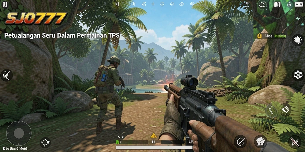Tampilan screenshot SJO777 menampilkan aksi menegangkan di medan perang TPS.