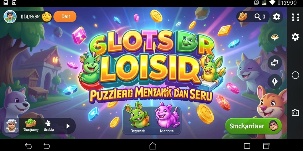Tampilan permainan SLOTSIDR yang penuh warna dan menarik.