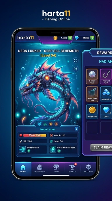 Navigasi aplikasi harta11 yang jelas dan user-friendly.